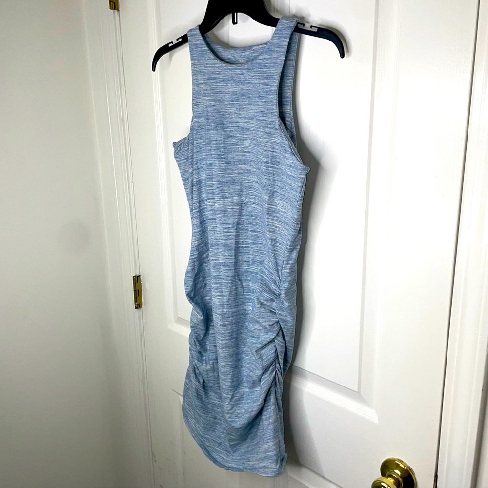 Victoria's Secret Heather Blue Ruched Mini Dress w/ built-in bra- Size M